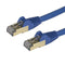 StarTech 3m CAT6a Ethernet Cable - 10 Gigabit Shielded Snagless RJ45 100W PoE Patch Cord - 10GbE STP Network Cable w/Strain Relief - Blue Fluke Tested/Wiring is UL Certified/TIA