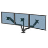 Fellowes Platinum Series Triple Monitor Arm - Monitor Mount for Three 7KG 27 Inch Screens - Adjustable Triple Monitor Desk Mount - Tilt 45° Pan 180° Swivel 360° Rotation 360°, VESA 75 x 75/100 x 100 - Black