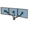 Fellowes Platinum Series Triple Monitor Arm - Monitor Mount for Three 7KG 27 Inch Screens - Adjustable Triple Monitor Desk Mount - Tilt 45° Pan 180° Swivel 360° Rotation 360°, VESA 75 x 75/100 x 100 - Black