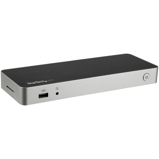 StarTech USB C Dock - Dual Monitor HDMI & DisplayPort 4K 30Hz - USB Type-C Laptop Docking Station 60W Power Delivery, SD, 4-port USB-A 3.0 Hub, GbE, Audio - Thunderbolt 3 Compatible