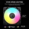 Corsair RS120 ARGB Case Fan | 120mm 2100 RPM 72.8 CFM PWM RGB Black