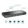 TP-Link Omada 24-Port Gigabit L2+ Managed Switch with 4 10GE SFP+ Slots