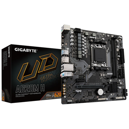 Gigabyte A620M H (rev. 1.0) micro ATX AMD Motherboard | AM5 Socket - 2 x DDR5 Memory Slots