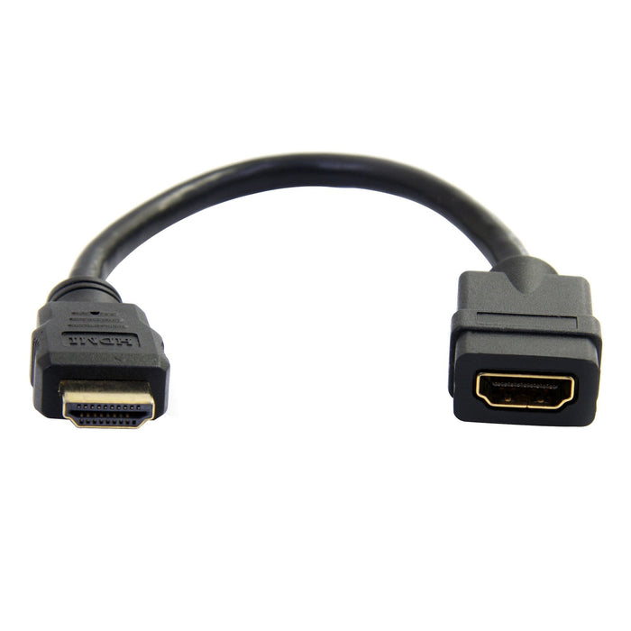 StarTech 6 in HDMI Extension Cable - Short HDMI Cable Male to Female - 4K HDMI Cable Extender - 4K 30Hz UHD HDMI Port Saver M/F - High Speed HDMI 1.4 - 28AWG - HDMI Dongle Extender