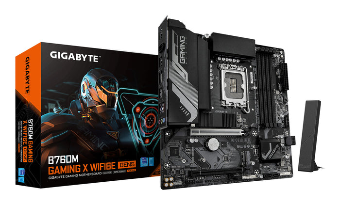Gigabyte B760M GAMING X WIFI6E GEN5 mATX Motherboard | LGA1700 | 4x DDR5 Slots | Wi-Fi 6E