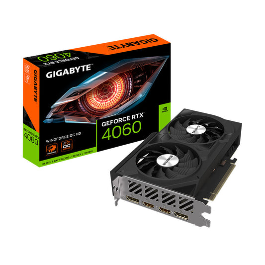 Gigabyte GeForce RTX 4060 8 GB GDDR6 Graphics Card | PCIe 4.0 | 2 ? DP and 2 ? HDMI | Active Cooling