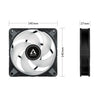 ARCTIC P14 PWM Fan | 140mm 1900 RPM 68.9 CFM PWM RGB Fluid Dynamic Bearing (FDB) Black