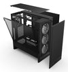 NZXT H5 Flow RGB Midi Tower PC Case Black | Liquid Cooling Support