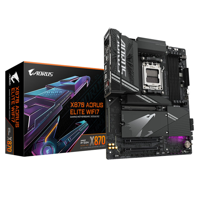 Gigabyte X870 AORUS ELITE WIFI7 ATX Motherboard | AM5 | 4x DDR5 Slots | Wi-Fi 7