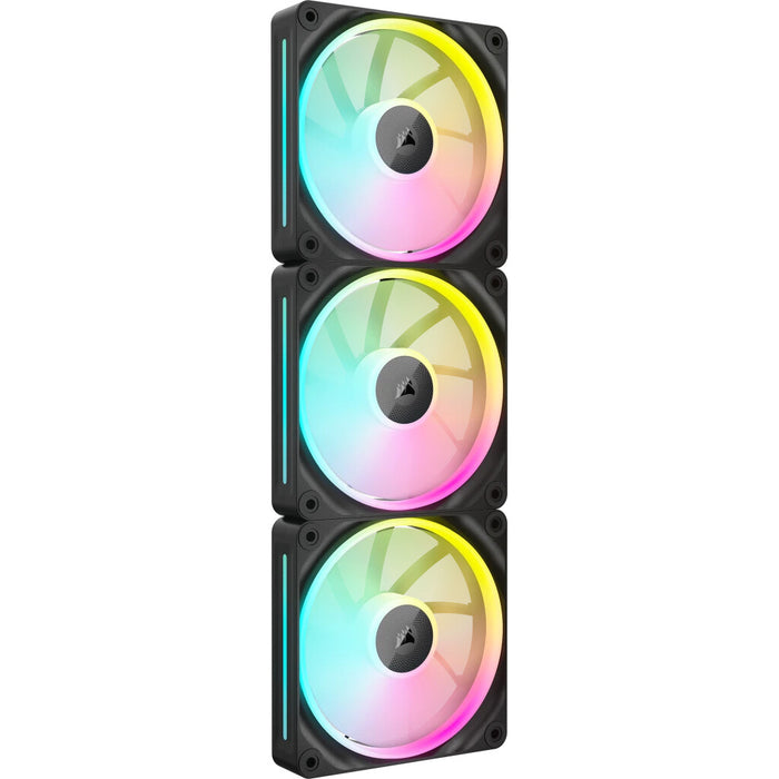 Corsair iCUE LINK LX120 3 Pack Case Fan | 3-Pack 120mm 2400 RPM 69.9 CFM RGB Magnetic levitation bearing Black