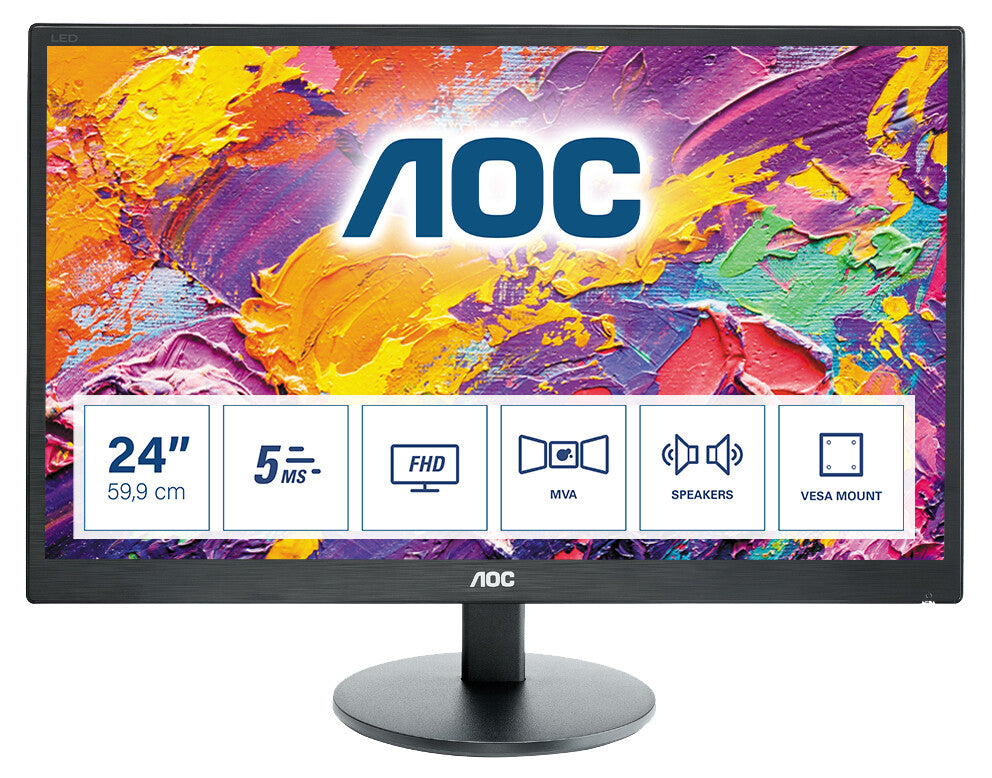 AOC M2470SWH 24" Full HD Monitor | 1920 x 1080 60Hz HDMI VGA