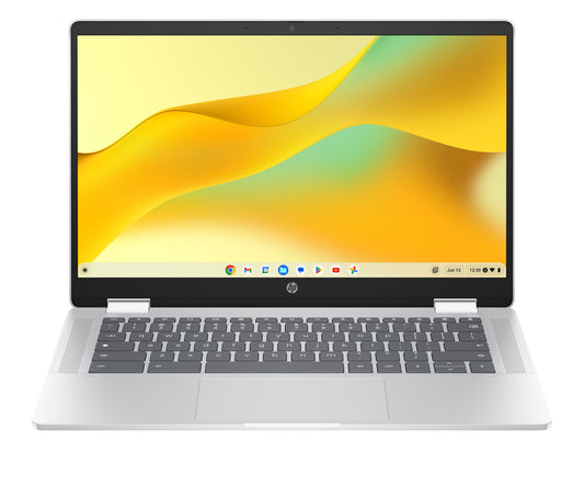 HP Chromebook x360 14b-cd0001na Intel® N N200 35.6 cm (14") Touchscreen Full HD 8 GB LPDDR5-SDRAM 128 GB eUFS Wi-Fi 6 (802.11ax) ChromeOS Silver