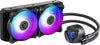 MSI MAG CORELIQUID 240R V2 AIO Liquid Cooler | 240mm 2000 RPM 78.73 CFM RGB Dual ball bearing Intel & AMD Compatible Black