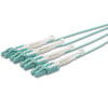 StarTech.com 2m (6ft) MTP(F)/PC to 4x LC/PC Duplex Breakout OM3 Multimode Fiber Optic Cable, OFNP, 8F Type-A, 50/125µm LOMMF, 40G Networks, Low Insertion Loss, MPO to LC Fiber Patch Cord