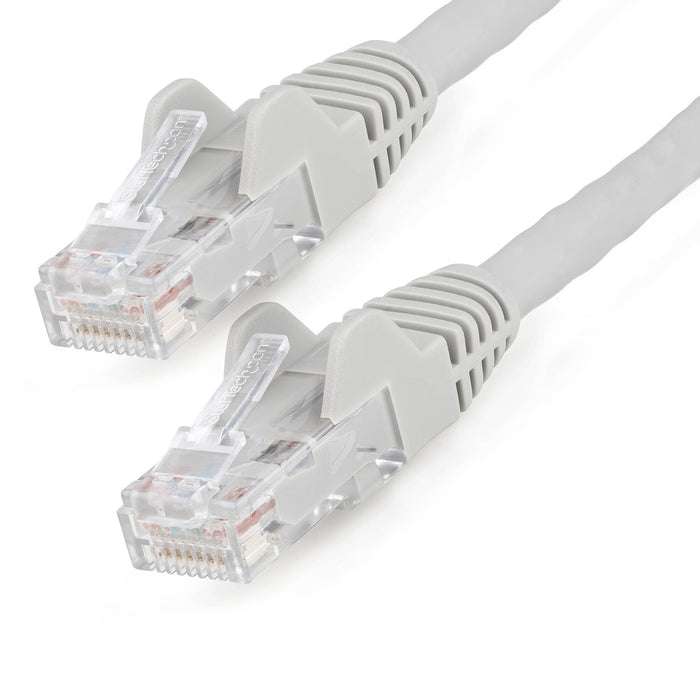 StarTech 1m CAT6 Ethernet Cable - LSZH (Low Smoke Zero Halogen) - 10 Gigabit 650MHz 100W PoE RJ45 10GbE UTP Network Patch Cord Snagless with Strain Relief - Grey, CAT 6, ETL Verified, 24AWG
