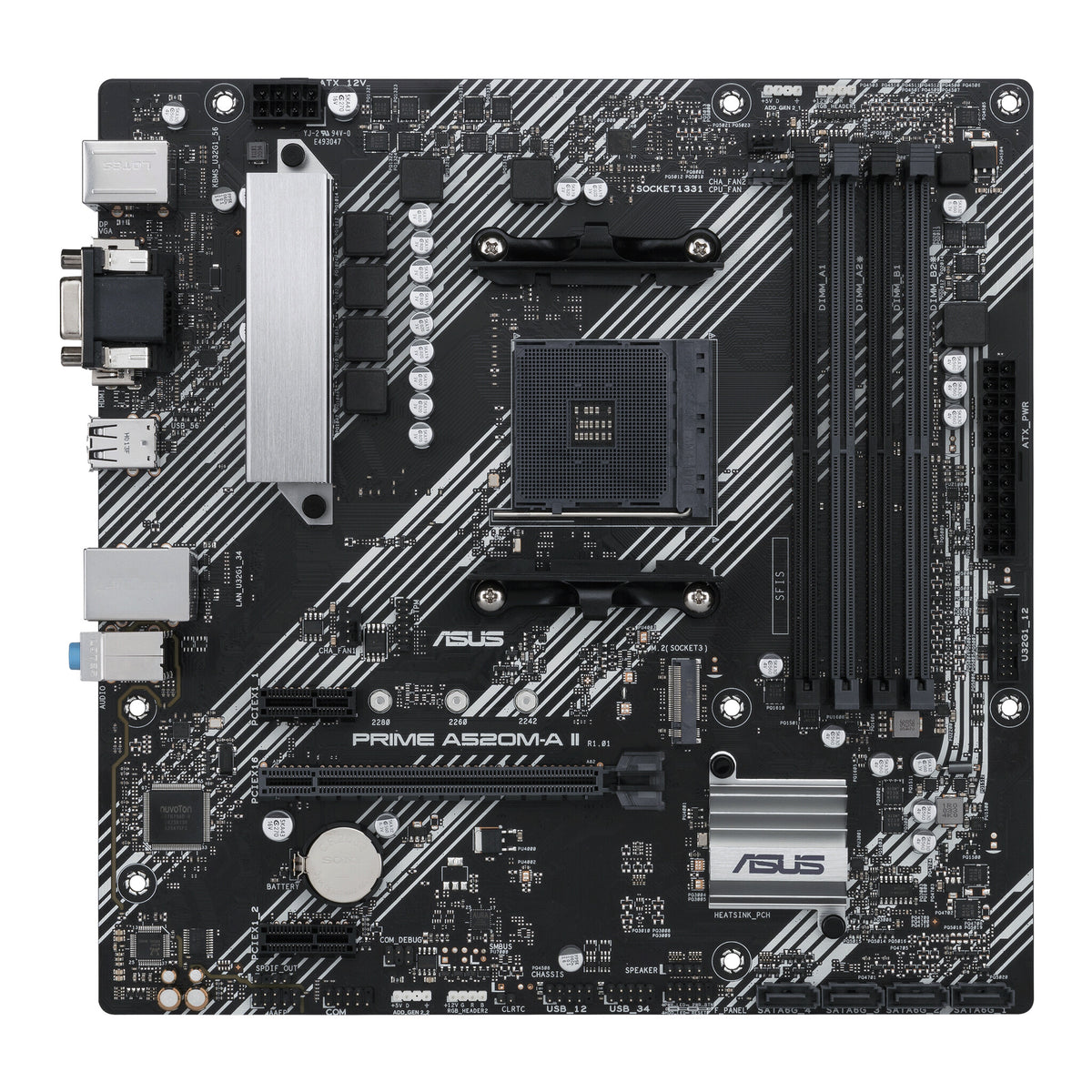 ASUS PRIME A520M-A II/CSM motherboard AMD A520 Socket AM4 micro ATX