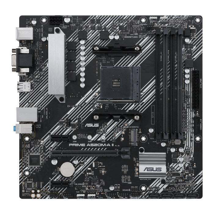 ASUS PRIME A520M-A II/CSM mATX Motherboard | AM4 | 4x DDR4 Slots