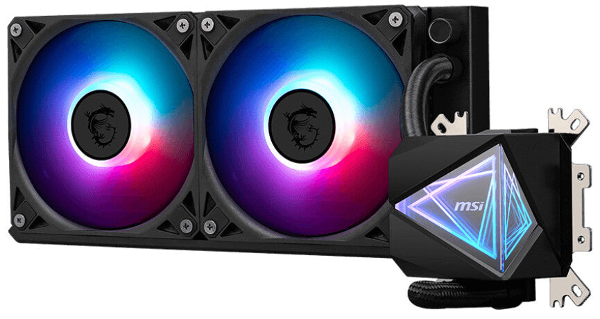 MSI MAG CORELIQUID I240 AIO Liquid Cooler | 240mm 70.7 CFM PWM RGB Loop Dynamic Bearing (LDB) Black