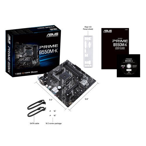 ASUS PRIME B550M-K mATX Motherboard | AM4 | 4x DDR4 Slots