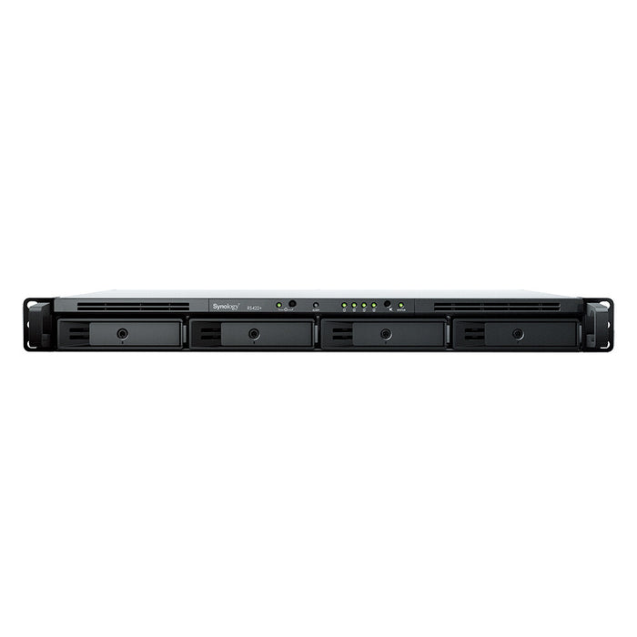 Synology RackStation RS422+ Rack (1U) NAS with 4 x 12TB HAT5300 Drives | 4-bay, HDD & SSD, Ryzen Embedded CPU, 2 GB GB RAM, 2 x LAN Ports
