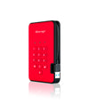 iStorage diskAshur2 128 GB Encrypted Portable SSD | USB 3.2 Gen 1 Red