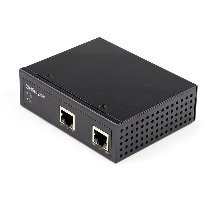 StarTech Industrial Single Port Gigabit PoE Extender Range Extender | 1000 Mbit/s 60W Black