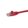 StarTech.com 75ft CAT6 Ethernet Cable - Red CAT 6 Gigabit Ethernet Wire -650MHz 100W PoE RJ45 UTP Network/Patch Cord Snagless w/Strain Relief Fluke Tested/Wiring is UL Certified/TIA