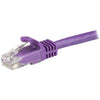 StarTech 15m CAT6 Ethernet Cable - Purple CAT 6 Gigabit Ethernet Wire -650MHz 100W PoE RJ45 UTP Network/Patch Cord Snagless w/Strain Relief Fluke Tested/Wiring is UL Certified/TIA
