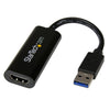 StarTech.com USB 3.0 to HDMI Adapter - 1080p (1920x1200) - Slim/Compact USB Type-A to HDMI Display Adapter Converter for Monitor - External Video & Graphics Card - Black - Windows Only