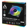 ARCTIC P14 PWM Fan | 140mm 1900 RPM 68.9 CFM PWM RGB Fluid Dynamic Bearing (FDB) Black