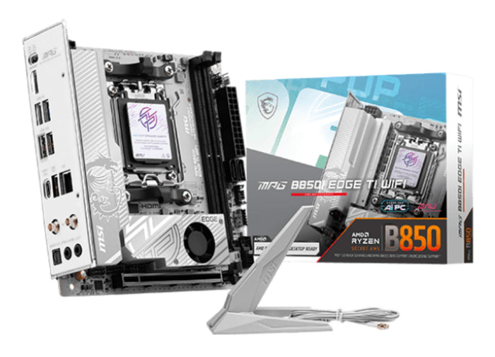 MSI B850I EDGE TI WIFI Mini-ITX Motherboard | AM5 | 2x DDR5 Slots | Wi-Fi 7