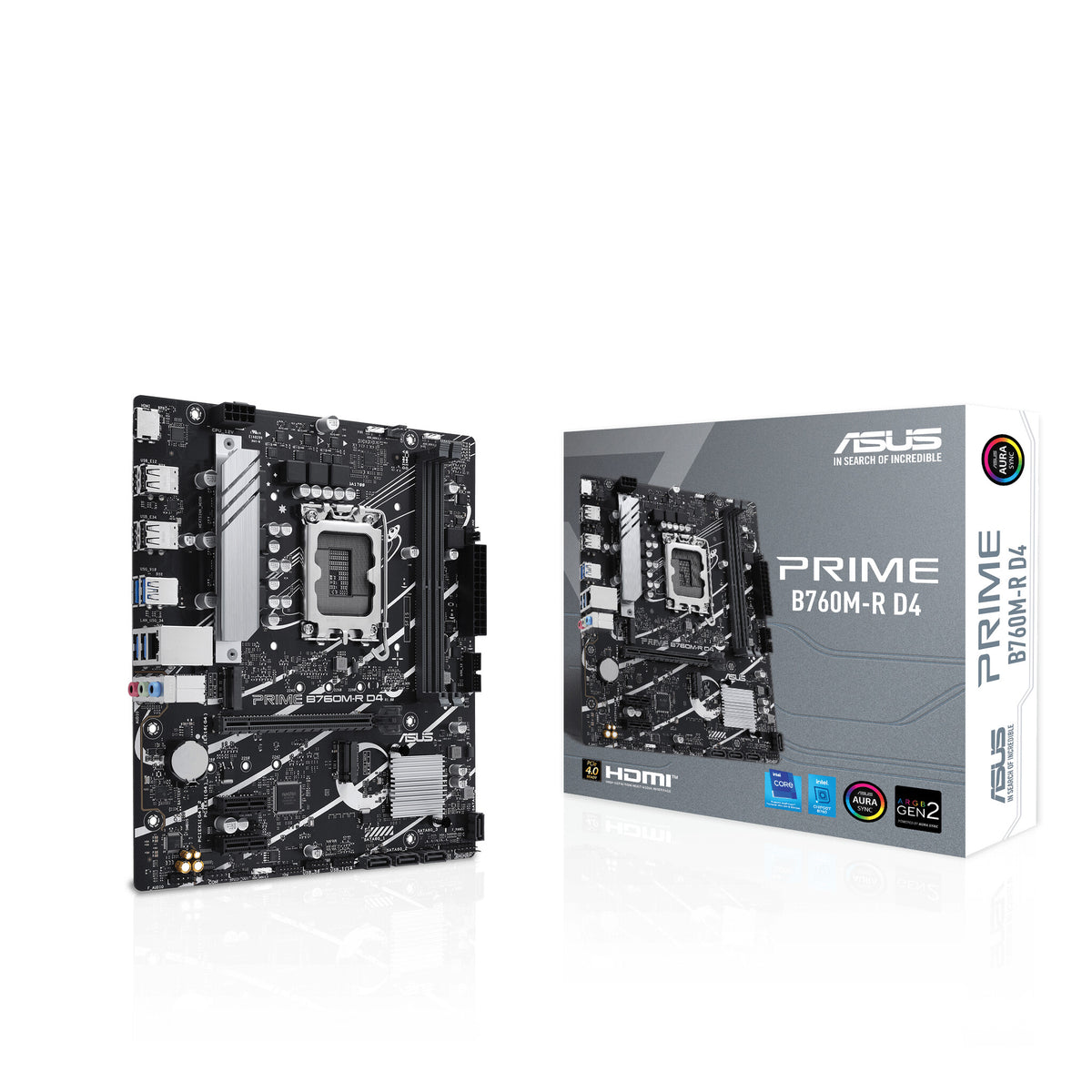 ASUS PRIME B760M-R D4 micro ATX Intel Motherboard | LGA1700 Socket - 2 x DDR4 Memory Slots
