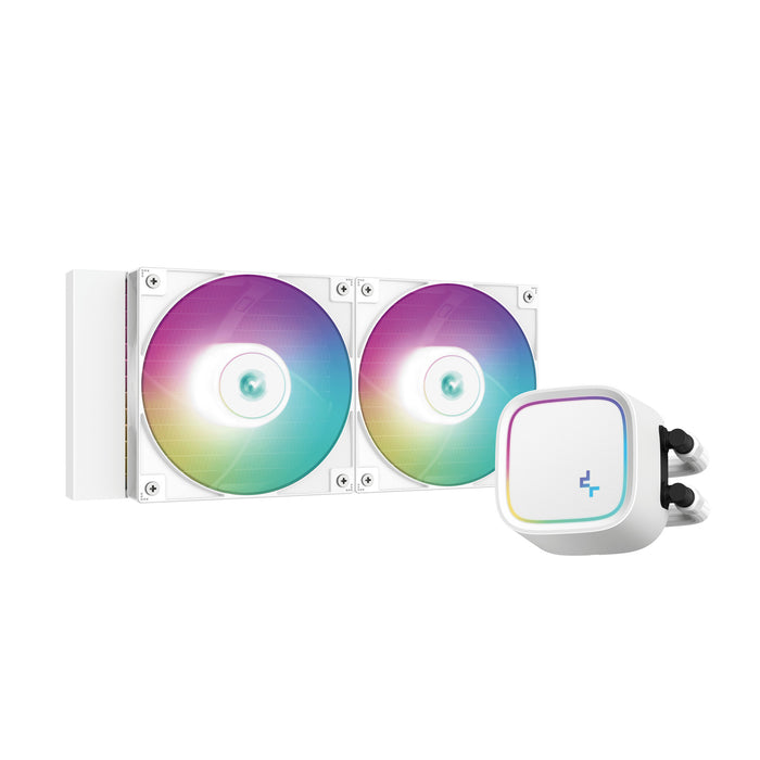DeepCool LE520 WH AIO Liquid Cooler | 240mm 85.85 CFM PWM RGB White