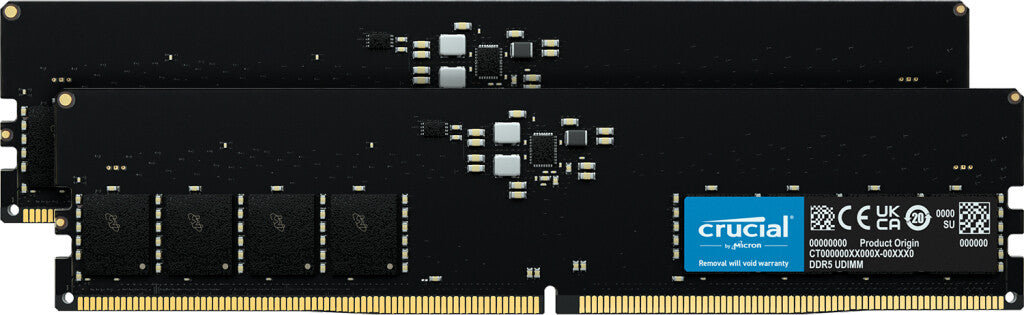 Crucial CT2K32G48C40U5 64 GB (2x32 GB) DDR5 4800 MHz Memory Kit | CL40
