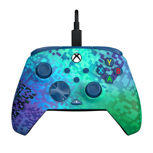 PDP Rematch Advanced  Glitch Green USB Gamepad Analogue / Digital PC, Xbox One, Xbox Series S, Xbox Series X