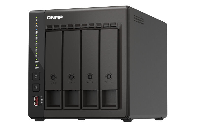 QNAP TS-453E Tower NAS | 4-bay, HDD & SSD, Intel Celeron CPU, 8 GB GB RAM, 2 x LAN Ports
