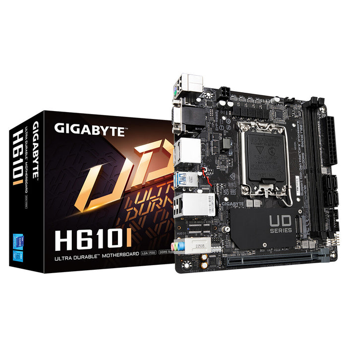 Gigabyte H610I Mini-ITX Motherboard | LGA1700 | 2x DDR5 Slots