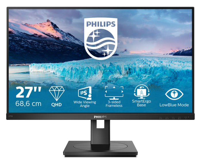 Philips 275S1AE/00 27" 2K Ultra HD Monitor | 2560 x 1440 75Hz HDMI DVI DP