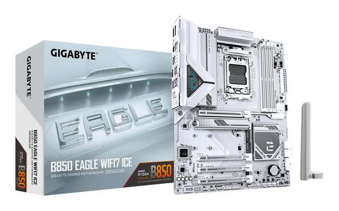 Gigabyte B850 EAGLE WIFI7 ICE ATX Motherboard | AM5 | 4x DDR5 Slots | Wi-Fi 7