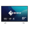 EIZO FlexScan EV4340X-BK computer monitor 108 cm (42.5") 3840 x 2160 pixels 4K Ultra HD LCD Black