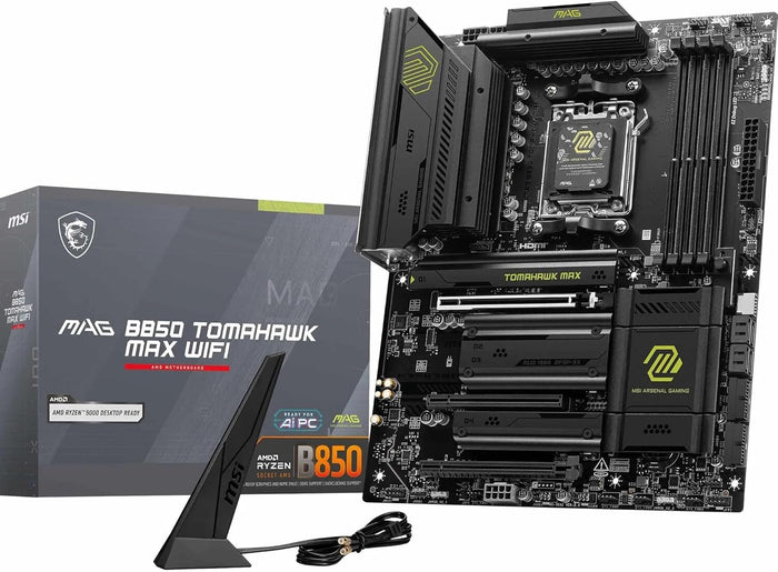 MSI MAG B850 TOMAHAWK WIFI ATX Motherboard | AM5 | 4x DDR5 Slots | Wi-Fi 7