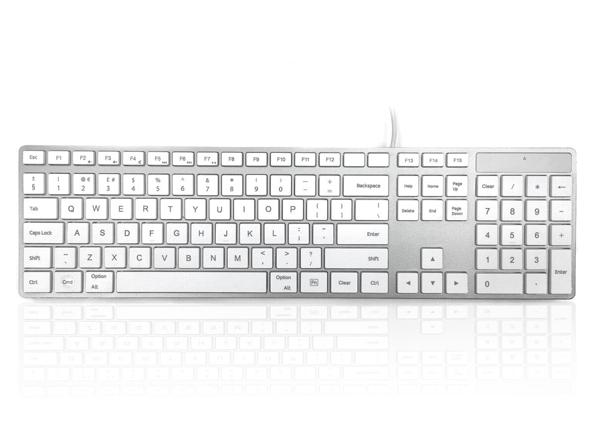 Accuratus 301 Mac Keyboard | Wired, QWERTY, Silver