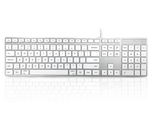 Accuratus 301 Mac Keyboard | Wired, QWERTY, Silver