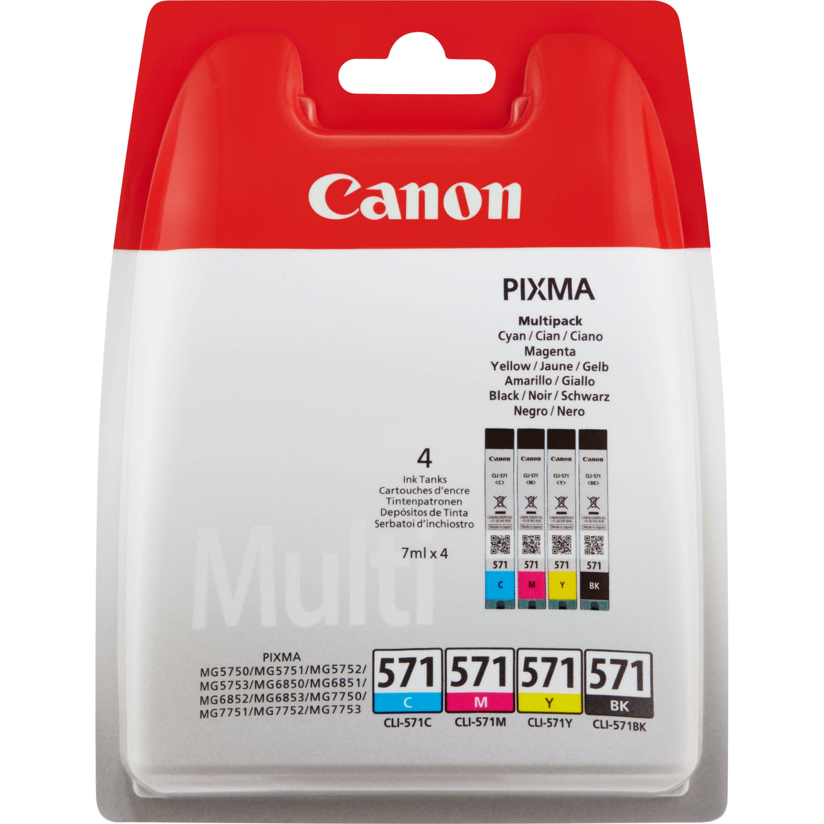 Canon CLI-571 BK/C/M/Y Ink Cartridge Multi Pack
