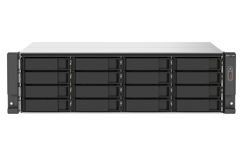 QNAP TS-1673AU-RP-16G Rack (3U) NAS with 16 x 16TB EXOS Drives | 16-bay, HDD & SSD, Ryzen Embedded CPU, 16 GB GB RAM, 2 x LAN Ports