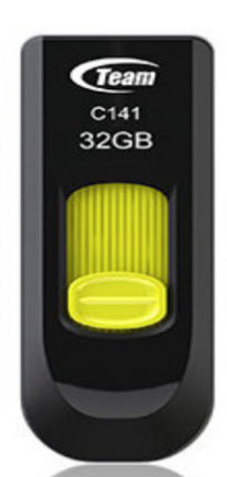 Team Group C141 USB flash drive 32 GB USB Type-A 2.0 Black, Yellow