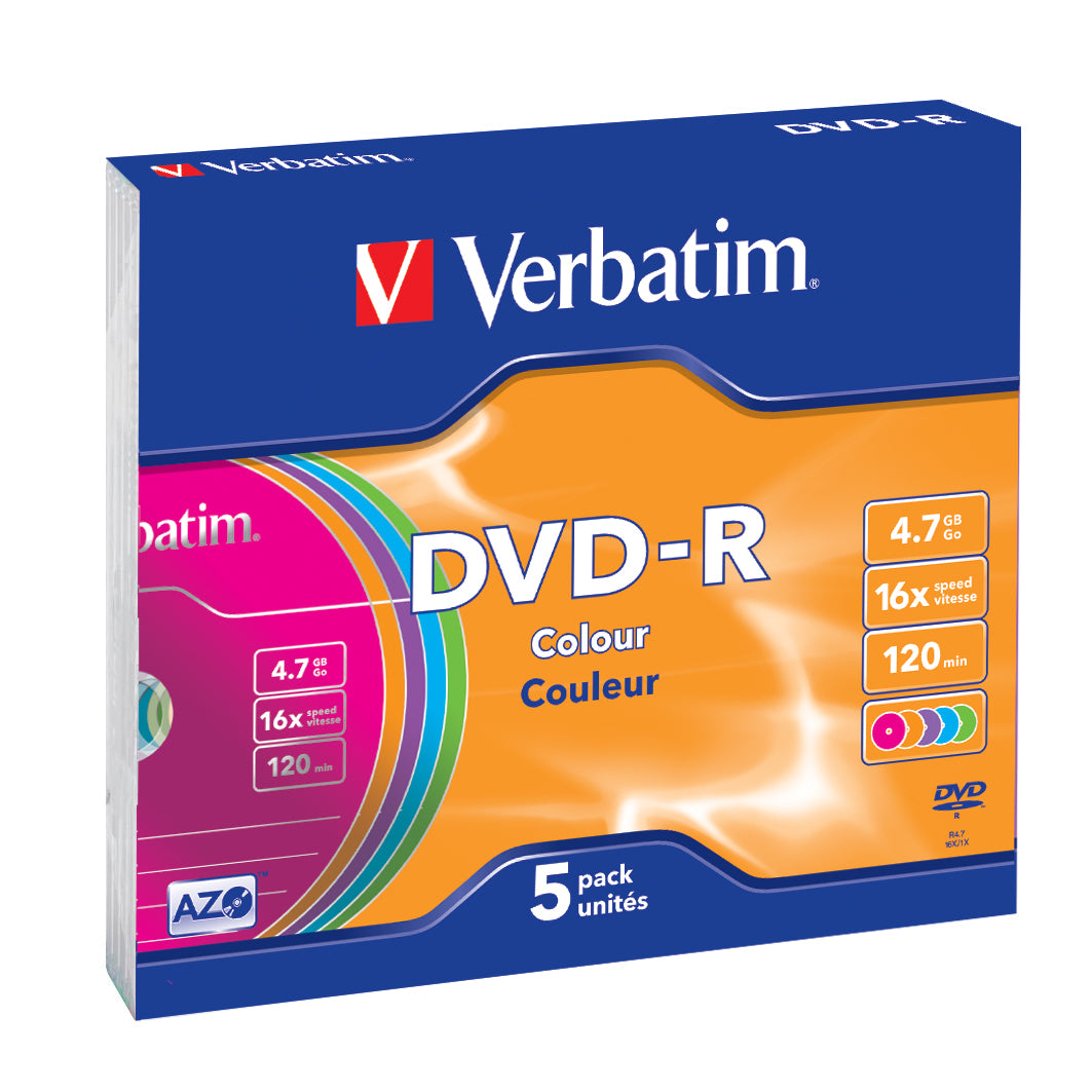 Verbatim Blank DVD-R Colour 4.7 GB 5 pc(s)