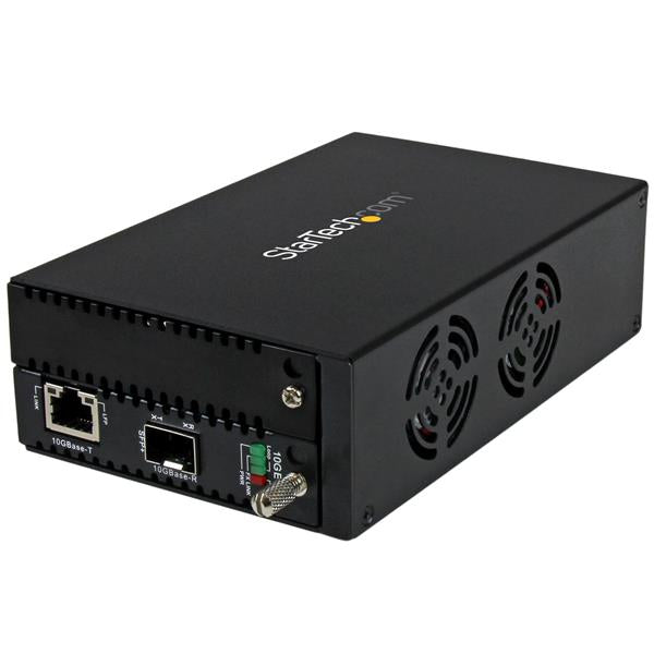 StarTech.com 10 Gigabit Ethernet Copper-to-Fiber Media Converter - Open SFP+ - Managed
