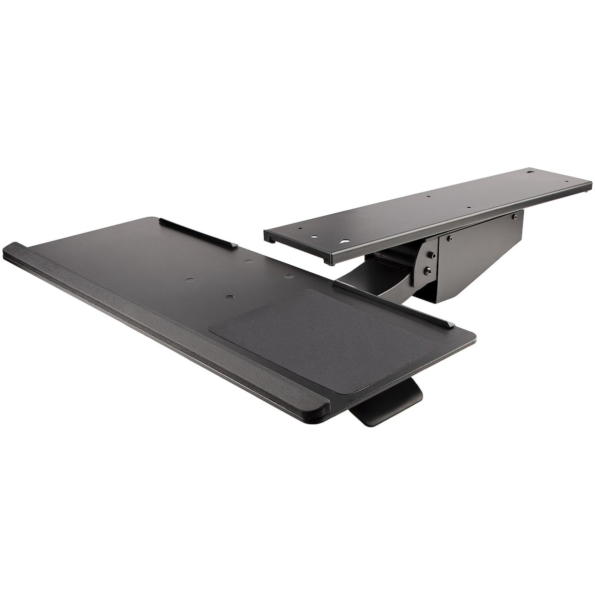 StarTech.com Under Desk Keyboard Tray - Full Motion & Height Adjustable Keyboard and Mouse Tray, 10"x26" Platform - Ergonomic Desk Mount Computer Keyboard Tray with Mouse Pad & Wrist Rest