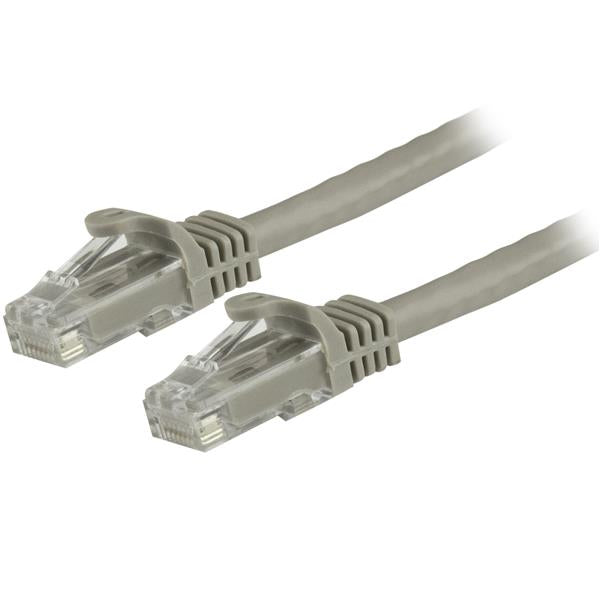 StarTech.com 1.5m CAT6 Ethernet Cable - Grey CAT 6 Gigabit Ethernet Wire -650MHz 100W PoE RJ45 UTP Network/Patch Cord Snagless w/Strain Relief Fluke Tested/Wiring is UL Certified/TIA